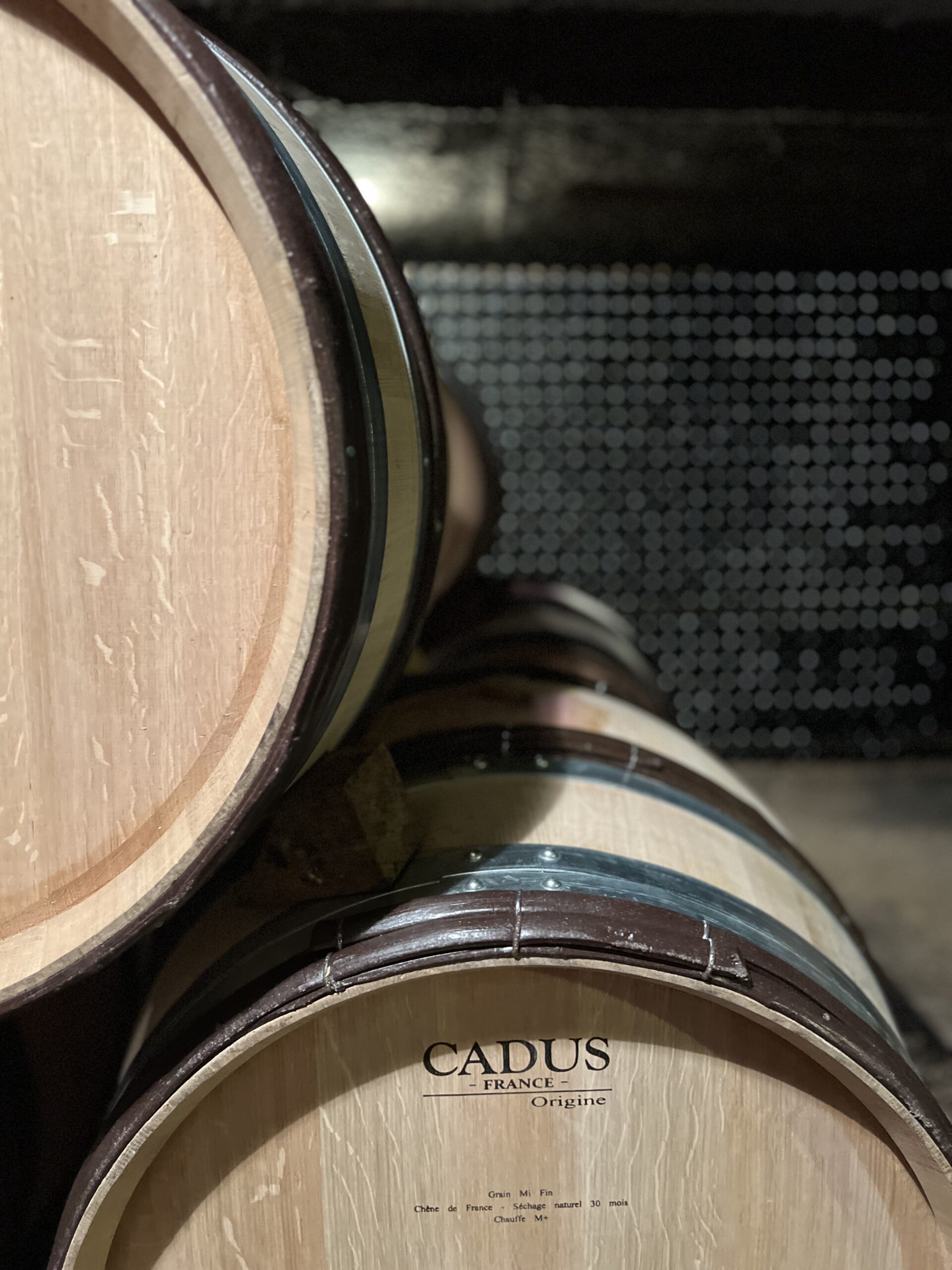 Fûts de chêne neuf, Domaine Marc Roy
