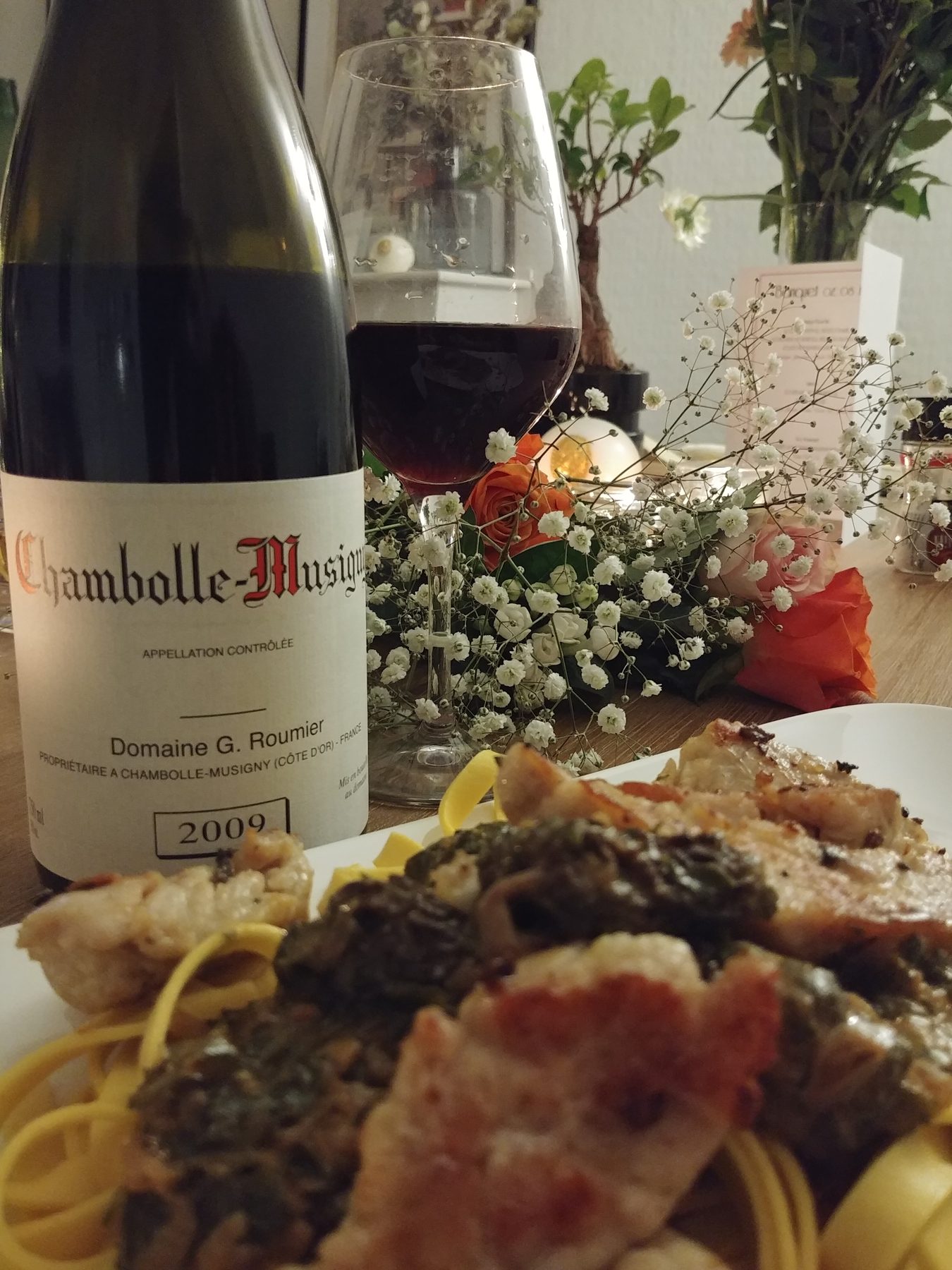 Une bouteille à table, à la bonne température